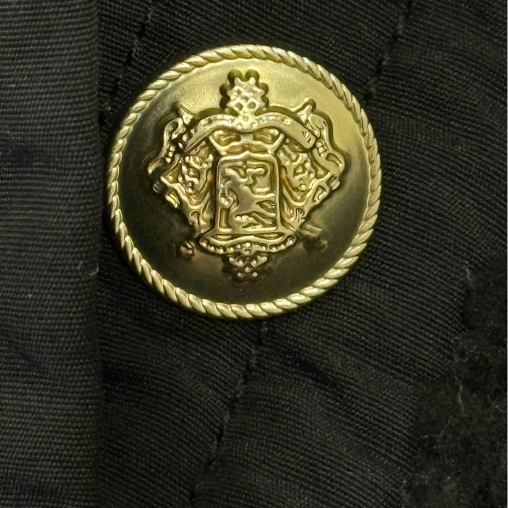 J.Crew Teddy Sherpa Lady Jacket Gold Buttons Small Black Preppy Classic Chic - Picture 15 of 15